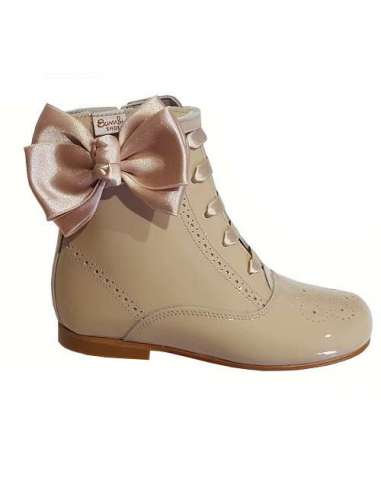 Bambi Spanish Leather Side Bow Boots - UK 11 IN STOCK