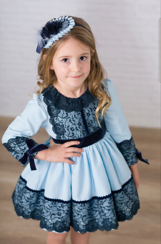 Ricittos Cenicienta Older Girls Lace Dress with headband 2y