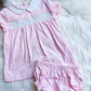 Minhon 100% Cotton pink Smock Style Dress & Panty - 6M / 12M / 18m