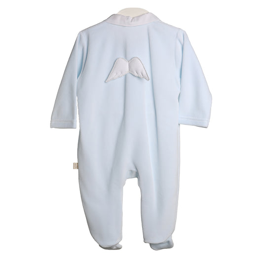 Baby Gi Cotton Angel Wings All in one - Baby Blue - 3m / 6m