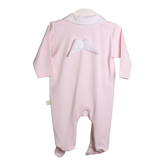Baby Gi Cotton Angel Wings All in One - SoftPink - 6m