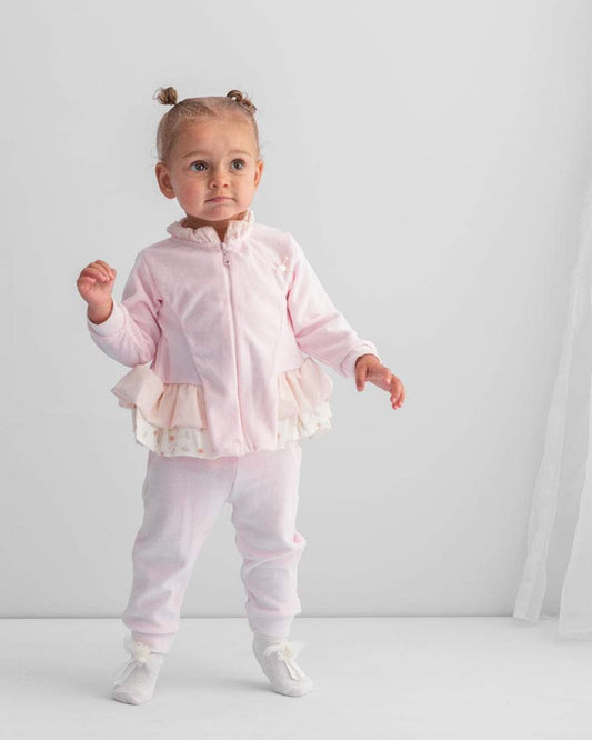 Caramelo velour two piece set - 12months