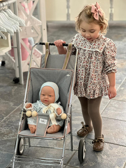 Bebelux New Handcrafted Spanish Dolls Pushchair and Matching Bag