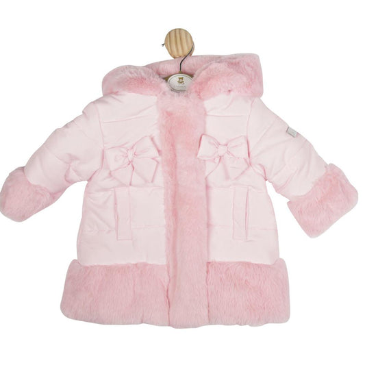 Mintini Girls Faux Fur Trim Coat 3m / 6m