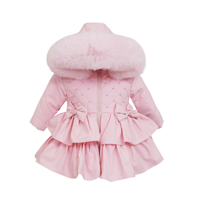 Wee Me Girls Pink Faux Fur Coat - 6m