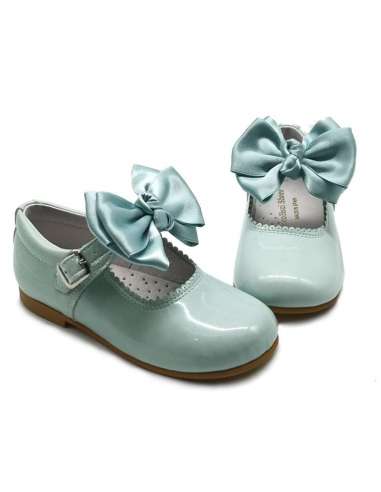 Mary Jane Patent Leather Butterfly Bow Hard Sole Shoes - IN STOCK